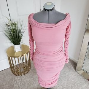 Fashion Nova XL Pink Midi Dress